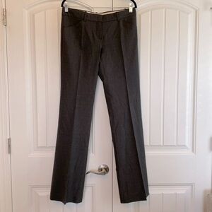 Theory Women's Size 8 Max C Tailor Flare Leg Wool Dress Pants Gray